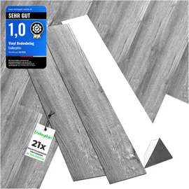 Endorphin Endorphin, Vinylboden selbstklebend in Holzoptik Dunkelgrau 2,93qm (Vinylboden, 2.93 m2)