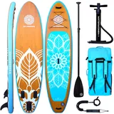 Damen Paddle Board 10'6 Aufblasbares Stand Up Paddle Board & Zubehörpaket inklusive verstellbarem SUP Paddel, stylischer Rucksack, Knöchelleine & Pumpe. Super stabil, ideal für alle