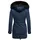 Navahoo Damen, Warmer Winterparka mit Kapuze Luluna Prc blau, Gr. XS - XS