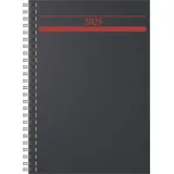 Denoël rido/idé Buchkalender Mod. Timing 1 2025 | A5, Kunststoff, schwarz
