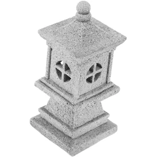 ZUNOXAZ Japanische Laterne Outdoor aus Sandstein Miniatur Pagodenstatue für Bonsai Balkon und Terrasse Wetterfest Zen Gartendekoration
