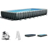 Intex Frame Pool 975 x 488 x 132 cm Komplettset | Rechteckpool mit Zubehör