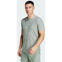 adidas Herren Ultimate Running Engineered Climacool+ T-Shirt - Silver Green - S