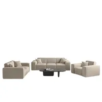 Fun Möbel Sofaset Designersofa CELES PREMIUM 3-2-1 in Stoff Opera Velvet Beige