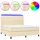 vidaXL Boxspringbett 180 x 200 cm Creme