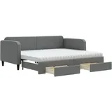 vidaXL Tagesbett 90 x 200 cm Dunkelgrau