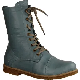 Andrea Conti Damen Stiefelette Schnürboot Leder 0348760, Größe:37 EU, Farbe:Blau - 37