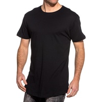 URBAN CLASSICS Herren Shaped Long Tee T-Shirt, Schwarz (Schwarz 7), XS