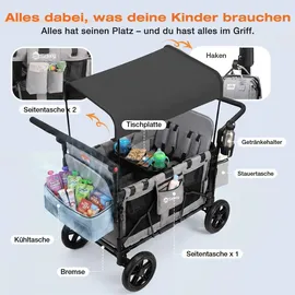 Sekey Bollerwagen faltbar grau
