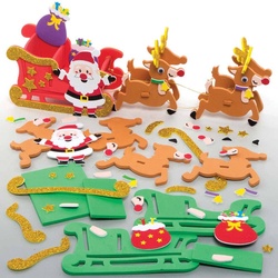 Rentier & Schlitten-Bastelsets (pro Set 2) Bastelaktivitäten zu Weihnachten