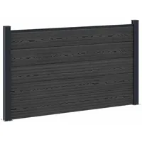 vidaXL Zaunlatte 1 x 1 x 1 m Schwarz/Aluminium