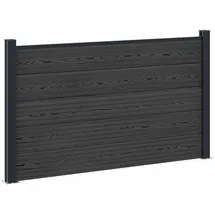 vidaXL Zaunlatte 1 x 1 x 1 m Schwarz/Aluminium