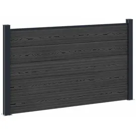 vidaXL Zaunlatte 1 x 1 x 1 m Schwarz/Aluminium