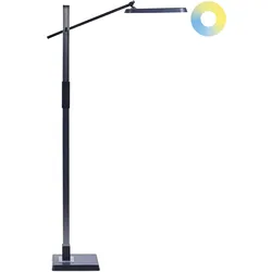LED Stehlampe AQUARIUS mit Dimmer Metall Dunkelgrau
