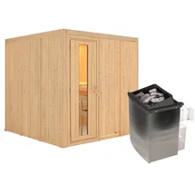 Karibu Rodin inkl. 9 kW Saunaofen + int. Steuerung