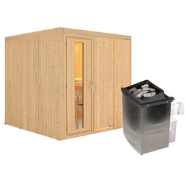 Karibu Rodin inkl. 9 kW Saunaofen + int. Steuerung