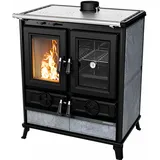 Holzherd Thermorossi Violetta Evo Stone 8,2 kW mit Speckstein, Gusskochfeld und
