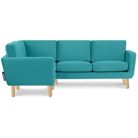 Konsimo Ecksofa Tagio ¦ türkis/petrol ¦ Maße (cm): B: 220 H: 80