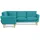 Konsimo Ecksofa Tagio ¦ türkis/petrol ¦ Maße (cm): B: 220 H: 80