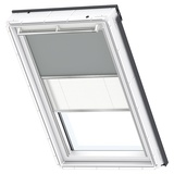 VELUX Verdunkelungs-Rollo Duo DFD P06 0705S Grau/Weiß Schiene: alu