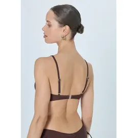 lscn by lascana Bügeleinsatz-Bikini-Top Damen Braun 48 Cup F