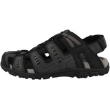 GEOX Herren Uomo Strada C Sport Sandal, Black, 43 EU