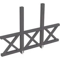 SKANHOLZ Andreaskreuz Seitenwand 305 x 210 cm schiefergrau