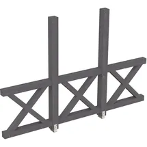 SKANHOLZ Andreaskreuz Seitenwand 305 x 210 cm schiefergrau