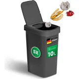Novaliv Mülleimer 10 l Schwarz
