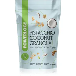 Powerlogy Upgraded Granola Müsli glutenfrei Geschmack Pistacchio Coconut 350 g