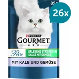 Purina Gourmet Perle Еrlesene Streifen Kalb & Gemüse 26 x 85 g