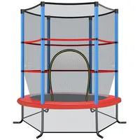 Costway Gartentrampolin 140 cm inkl. Sicherheitsnetz Blau