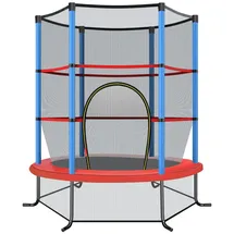 Costway Gartentrampolin 140 cm inkl. Sicherheitsnetz Blau