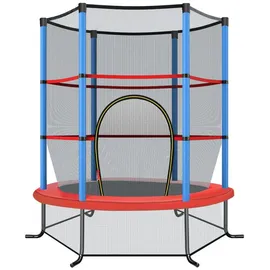 Costway Gartentrampolin 140 cm inkl. Sicherheitsnetz Blau