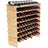 Vevor Weinregal 72 Flaschen 8 Fächer 80 kg Metall Bambus