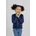 Woll-Cardigan KIDS mit Seide in marine Gr 128