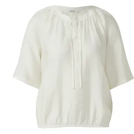 s.Oliver Strukturierte Viskosemix-Bluse im O-Shape Beige 48
