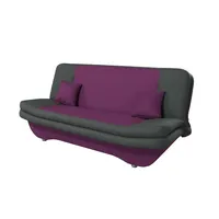 Klick-klack-Sofa Schlafsofa KANDY in Stoff Violett-Dunkelgrau