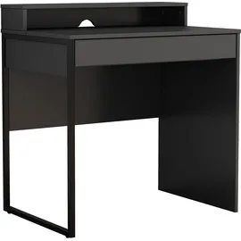 OTTO home Schreibtisch OTTO HOME "Moid, Computertisch in modernem Design", schwarz matt, B:80cm H:85cm T:54cm, Tische, Schreibtisch, Breite 80 cm, mit Schublade, Kabeldurchlass & Metallkufe