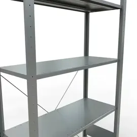 Schulte Grundregal Stahl 2000 x 1000 x 400 mm grau 5 Böden