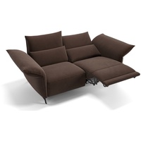 Sofanella 2-Sitzer Stoff Cuneo, Relaxsofa, Designsofa, Designer Couch, Italienisches Sofa, 2er Sofa braun