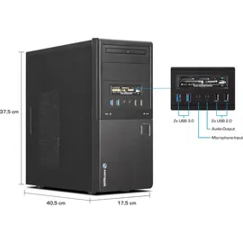 Ankermann Business Silent CAD Workstation Intel Core i7-8700 Nvidia GeForce Quadro M4000 8GB 32GB RAM 500GB SSD 2TB HDD Windows 11 WLAN | Libre Office