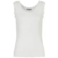 More & More Rippentop mit Spitzenkante in off white