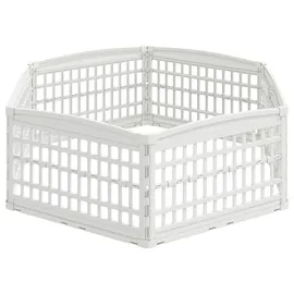 vidaXL 6-Panel-Hundespielplatz 177,5 x 154,5 x 58 cm Kunststoff Weiß 179 151