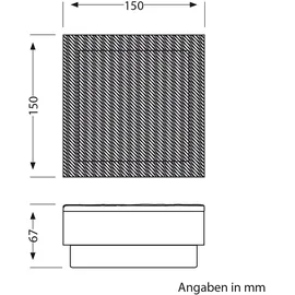 ledscom.de Pflasterstein Set IP67 15 x 15 x 4 cm kaltweiß 5 St.