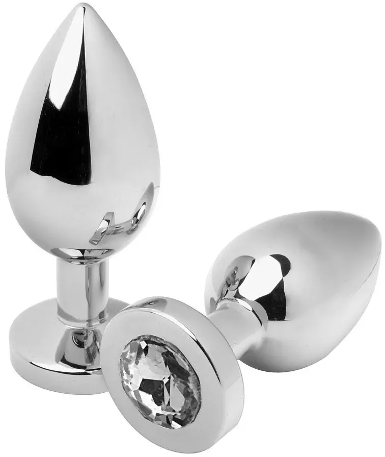 METAL HARD - ANALPLUG DIAMANT TRANSPARENT KLEIN 5,71 CM
