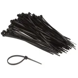 Perel Kabelbinder Nylon schwarz, 100 Stück,