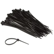 Perel Kabelbinder Nylon schwarz, 100 Stück,
