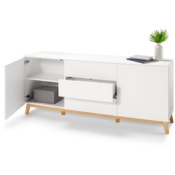 Tchibo - Sideboard - 175x38x73cm - braun - Holz / Eschen-Massivholz