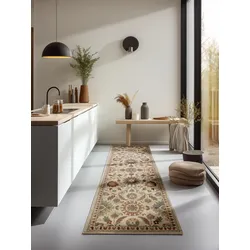 Läufer NOURISTAN "Farsi", beige (creme), B:80cm H:8mm L:240cm, Polypropylen, Teppiche, Orient Optik, strapazierfähig, pflegeleicht, robust